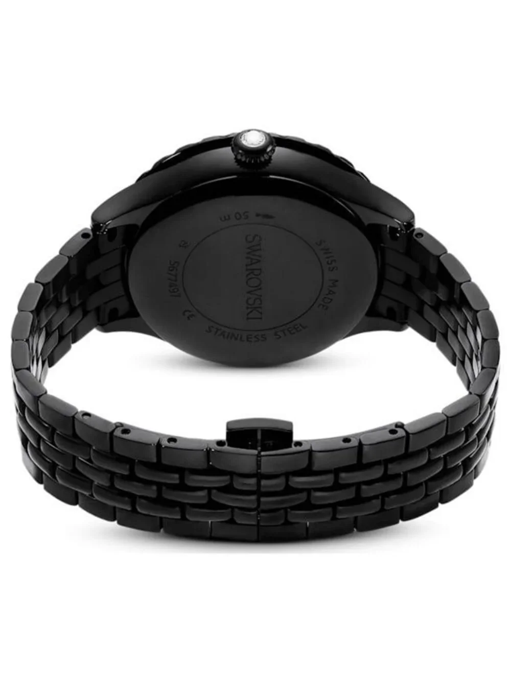 NWT Swarovski Octea Moon Quartz Black Dial Watch